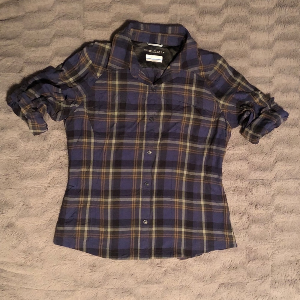 Columbia Omni-shade plaid button up